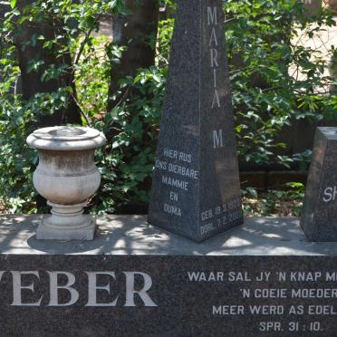 WEBER Izak Bernard 1917-1974 &amp; Maria M. 1923-2009