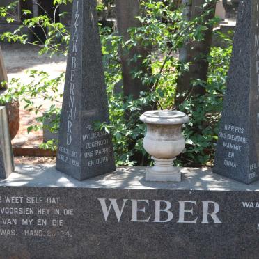 WEBER Izak Bernard 1917-1974 &amp; Maria M. 1923-2009