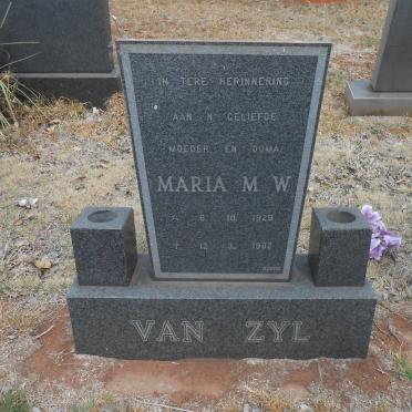 ZYL Maria M.W., van 1929-1982