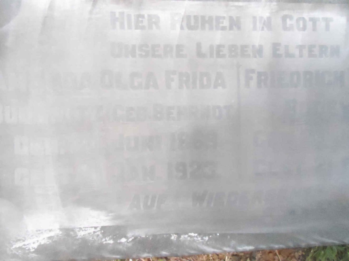 ? Friedrich Wilhelm 1873-1940 & ?a Olga Frida BEHRNDT 18??-1923