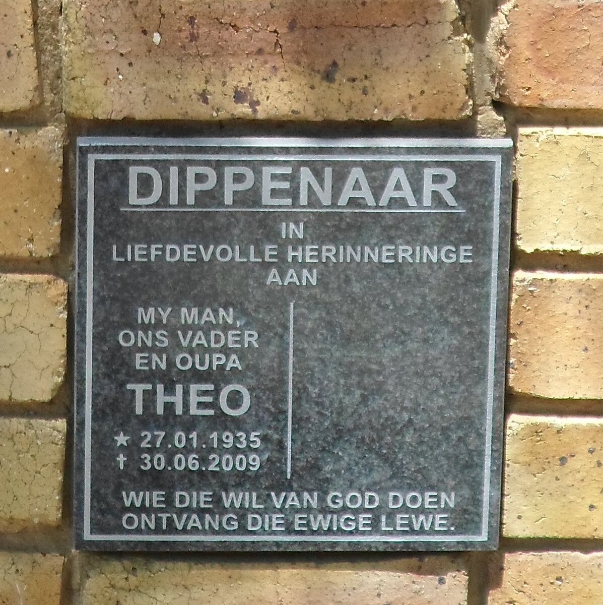 DIPPENAAR Theo 1935-2009