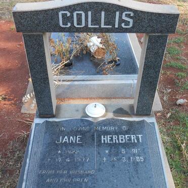 COLLIS Herbert 1918-1985 &amp; Jane 1922-1977