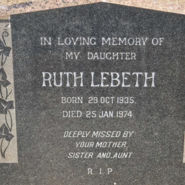 LEBETH Ruth 1935-1974