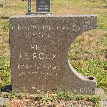 ROUX Piet, le 1948-1975 :: LE ROUX Hendry 1952-1975 :: LE ROUX Jacob 1955-1975