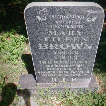 BROWN Mary Eileen 1954-1990