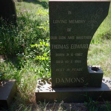 DAMONS Thomas Edward 1962-1981