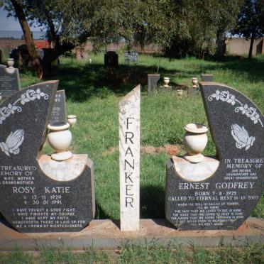 FRANKER Ernest Godfrey 1925-2007 &amp; Rosy Kate 1929-1991