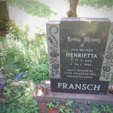 FRANSCH Henrietta 1894-1984