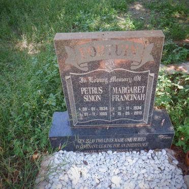 FORTUIN Petrus Simon 1934-1985 &amp; Margaret Francinah 1934-2013