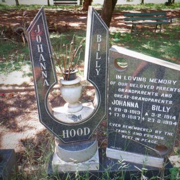 HOOD Billy 1914-1994 &amp; Johanna 1913-1987