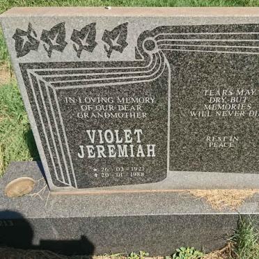 JEREMIAH Violet 1921-1988