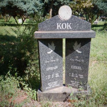 KOK Ephraim 1951-1985 :: KOK Ezekiel 1946-2011
