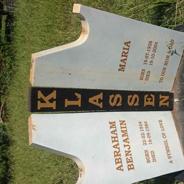 KLASSEN Abraham Benjamin 1934-1984 &amp; Maria 1936-2004