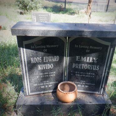 KIVIDO Koos Edward 1935-1988 &amp; Emily PRETORIUS 1932-2011