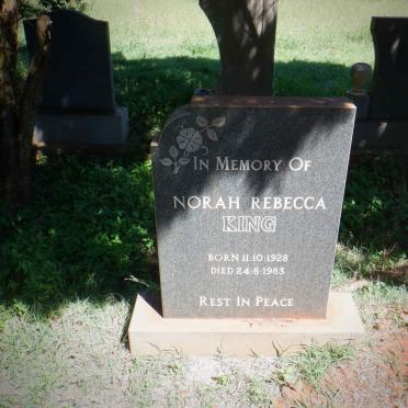 KING Norah Rebecca 1928-1983