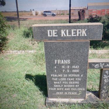 KLERK Frans, de 1943-1988