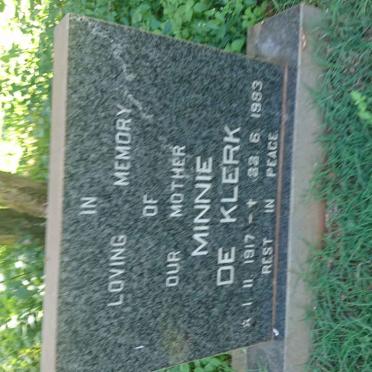 KLERK Minnie, de 1917-1983