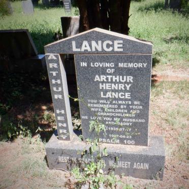 LANCE Arthur Henry 1935-1987