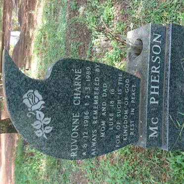 McPHERSON Ruvonne Charné 1986-1989