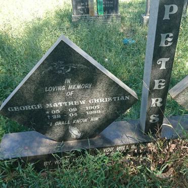PETERS George Matthew Christian 1907-1989 &amp; Hester Wilhelmina 1917-1997