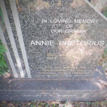 PRETORIUS Annie 1884-1981