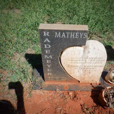 RADEMEYER Matheys 1948-1988