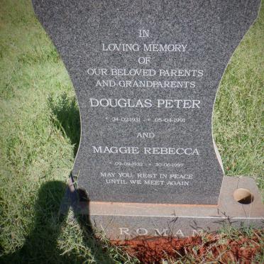 ROMAN Douglas Peter 1931-1991 &amp; Maggie Rebecca 1932-1997