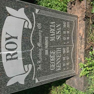 ROY George Kenneth 1947-1979 &amp; Marcia Susan 1947-2011