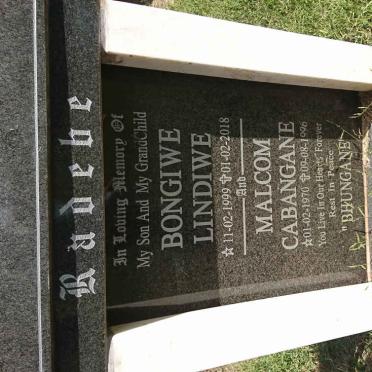 RADEBE Bongiwe Lindiwe 1999-2018 :: RADEBE Malcom Cabangane 1970-1996