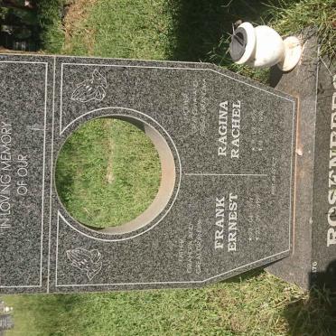ROSENBERG Frank Ernest 1919-1999 &amp; Ragina Rachel 1928-1996