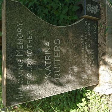 RUITERS Katrina 1919-1986