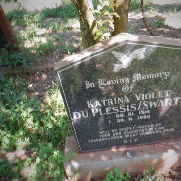 SWARTZ Katrina Violet, DU PLESSIS 1914-1985