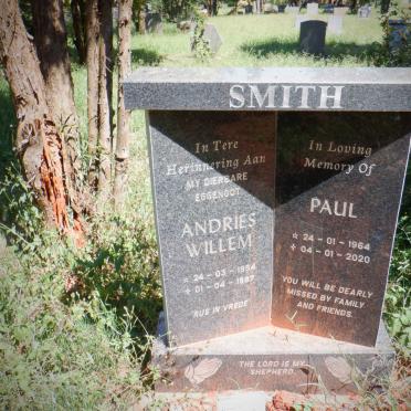 SMITH Andries Willem 1954-1987 :: SMITH Paul 1964-2020