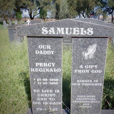 SAMUELS Percy Reginald 1930-1992 &amp; Catherine Frances 1921-2002