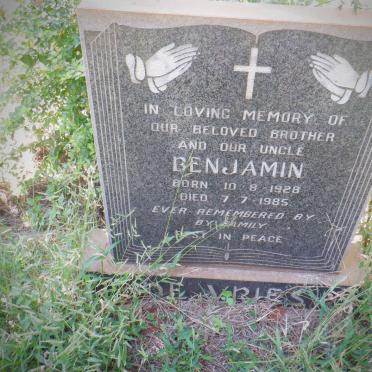 VRIES Benjamin, de 1928-1985