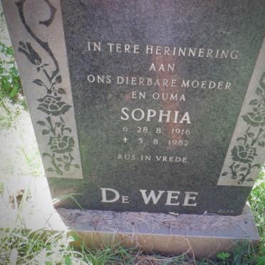 WEE Sophia, de 1916-1982
