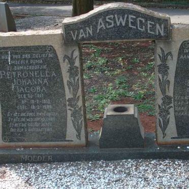 ASWEGEN Cornelis Johannes, van 1906-1957 &amp; Petronella Johanna Jacoba DU TOIT 1912-1998