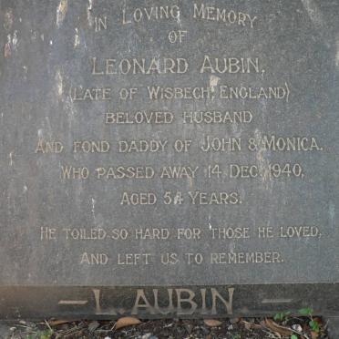AUBIN Leonard -1940