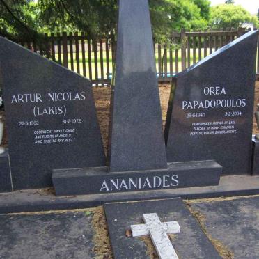 ANANIDES Arthur Nicholas 1962-1972 :: PAPADOPOULOS Orea 1940-2004