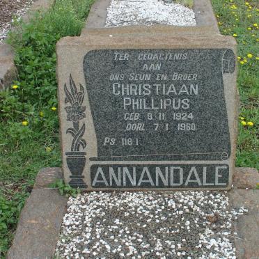 ANNANDALE Christiaan Phillipus 1924-1960