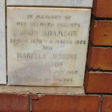 ADAMSON John 1878-1953 &amp; Isabella Jenkins 1879-1967