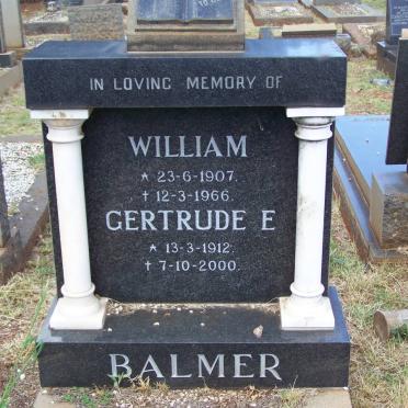BALMER William 1907-1966 &amp; Gertrude E. 1912-2000