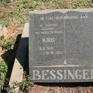BESSINGER Koos 1941-1987