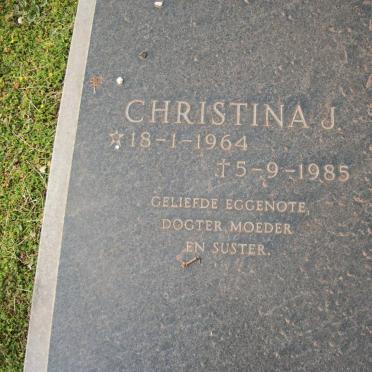 CRONJE Salomon I.W. 1913-1985 &amp; Cornelia F.M.L. 1924-1992 :: CRONJE Christina J. 1964-1985