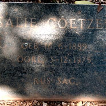 COETZEE Jan Hendrik 1886-1929 &amp; Salie 1889-1975