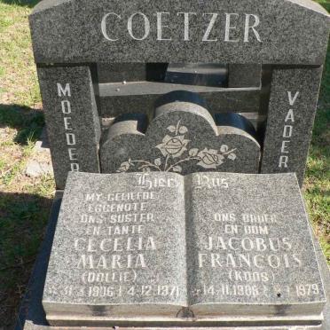 COETZER Jacobus Francois 1908-1979 &amp; Cecilia Maria 1906-1971