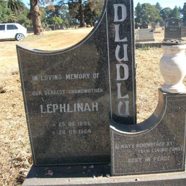 DLUDLU Lephlinah 1895-1964