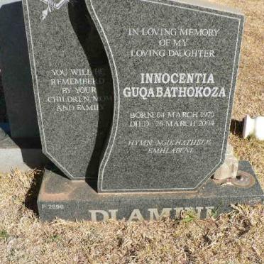 DLAMINI Innocentia Guqabathokoza 1970-2004