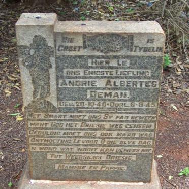 DEMAN Andries Albertes 1940-1945