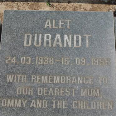 DURANDT Alet 1938-1996